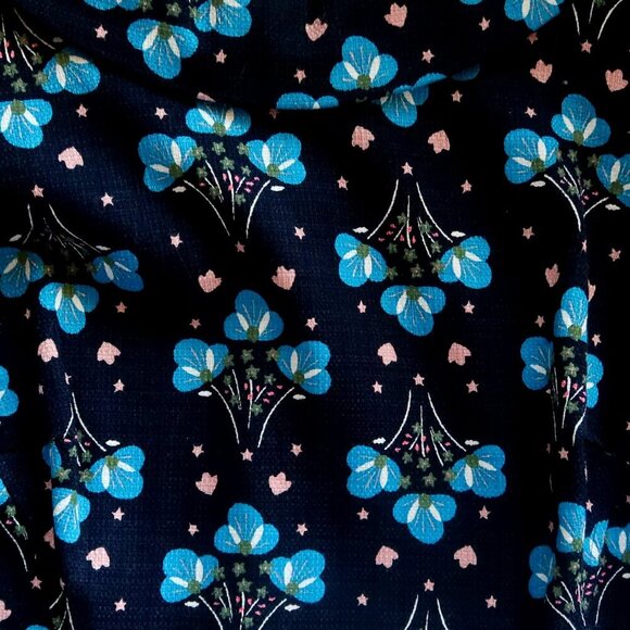 Boden Martha Navy & Blue Floral Sleeveless Roll Collar Sheath Pencil Dress 14 - Picture 10 of 11